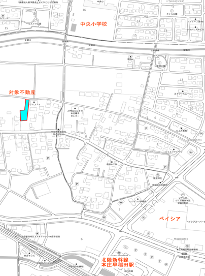 本庄市東富田地図