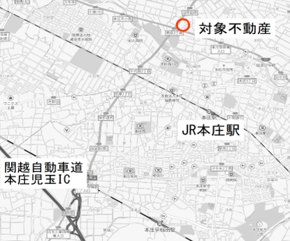 本庄市高畑・若泉地図